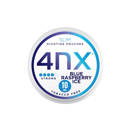 4NX - Blue Raspberry Ice Slim Nicotine Pouches 10mg - 20 Pouches