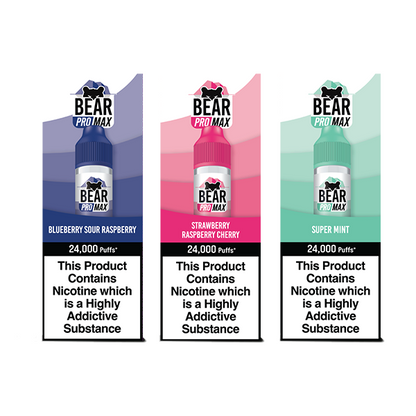 Bear Pro Max - 75ml Longfill Bar Series includes 4X 20mg Bar Salts