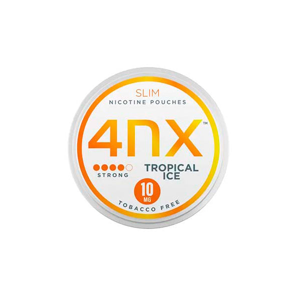 4NX - Tropical Ice Slim Nicotine Pouches 10mg - 20 Pouches