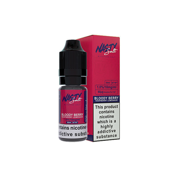 Nasty Salts - 10ml Nic Salts (50VG/50PG) 10mg