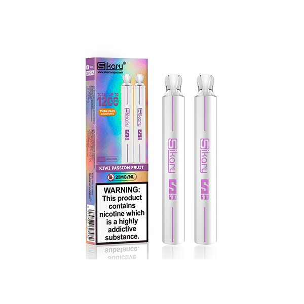 Sikary - S600 Twin Pack Disposable Vapes 1200 Puffs 20mg