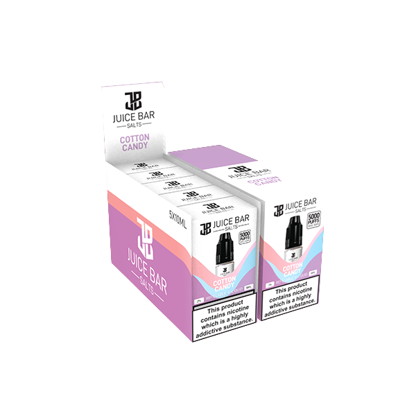 Juice Bar - Salts 10ml Nic Salts - Pack Of 5 (50VG/50PG) 10mg