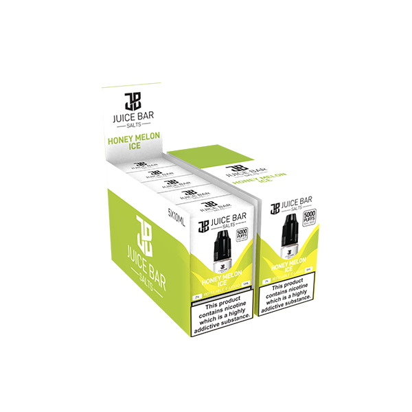 Juice Bar - Salts 10ml Nic Salts - Pack Of 5 (50VG/50PG) 10mg