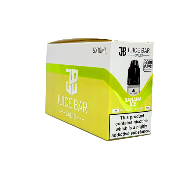 Juice Bar - Salts 10ml Nic Salts - Pack Of 5 (50VG/50PG) 10mg