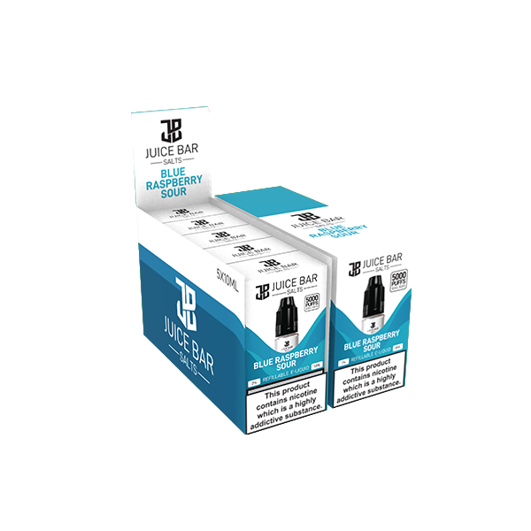 Juice Bar - Salts 10ml Nic Salts - Pack Of 5 (50VG/50PG) 20mg