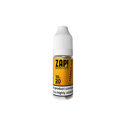 ZAP! - Bar Salts Nic Salt 10ml (50VG/50PG) 20mg