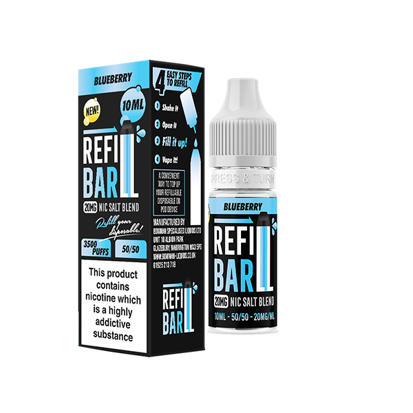 Refill - Bar Salts 10ml Nic Salts (50VG/50PG) 10mg