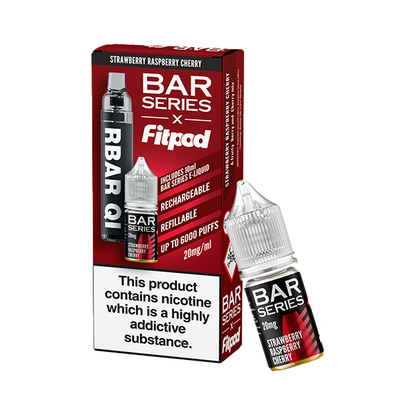 Bar Series x Fitpod RBAR QI - Refillable Disposable Vape & 10ml Nic Salt - 6000 Puffs 20mg