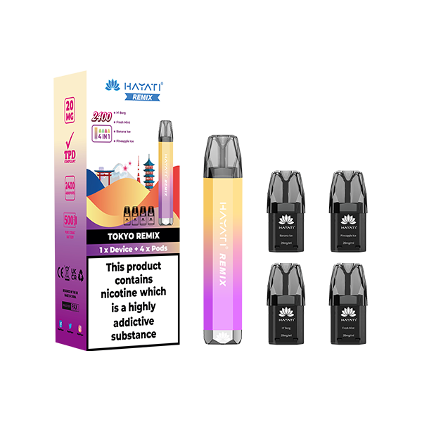 Hayati - Remix 4in1 2400 Pod Kit 2400 Puffs 20mg