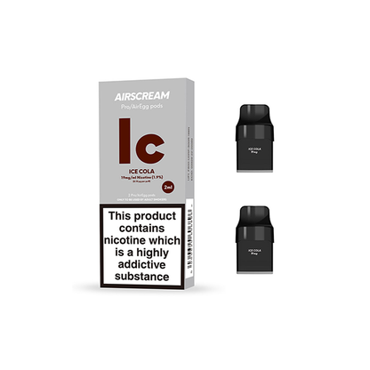 AIRSCREAM - Air Pre Filled Pods 2PCS 1.2Ω 2ml ( Compatible With  AirsPops Pro & AirEgg ) 19mg