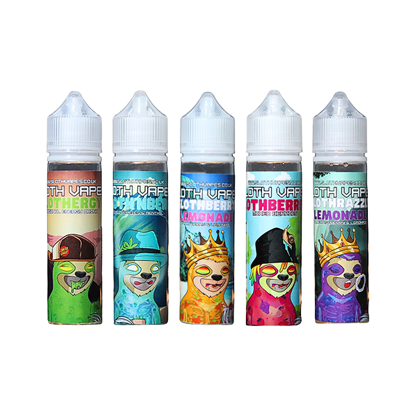 Sloth Vapes - 50ml Shortfill (70VG/30PG) (1 Free Nic Shot Per Shortfill) 0mg