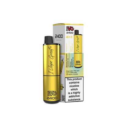 IVG - 2400 Disposable Vapes 2400 Puffs - 4 in 1 Multi-Edition 20mg