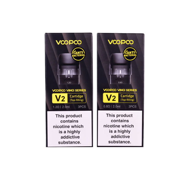 VooPoo - Vinci V2 Replacement Cartridge Pods 0.8Ω/1.2Ω - 3Pcs